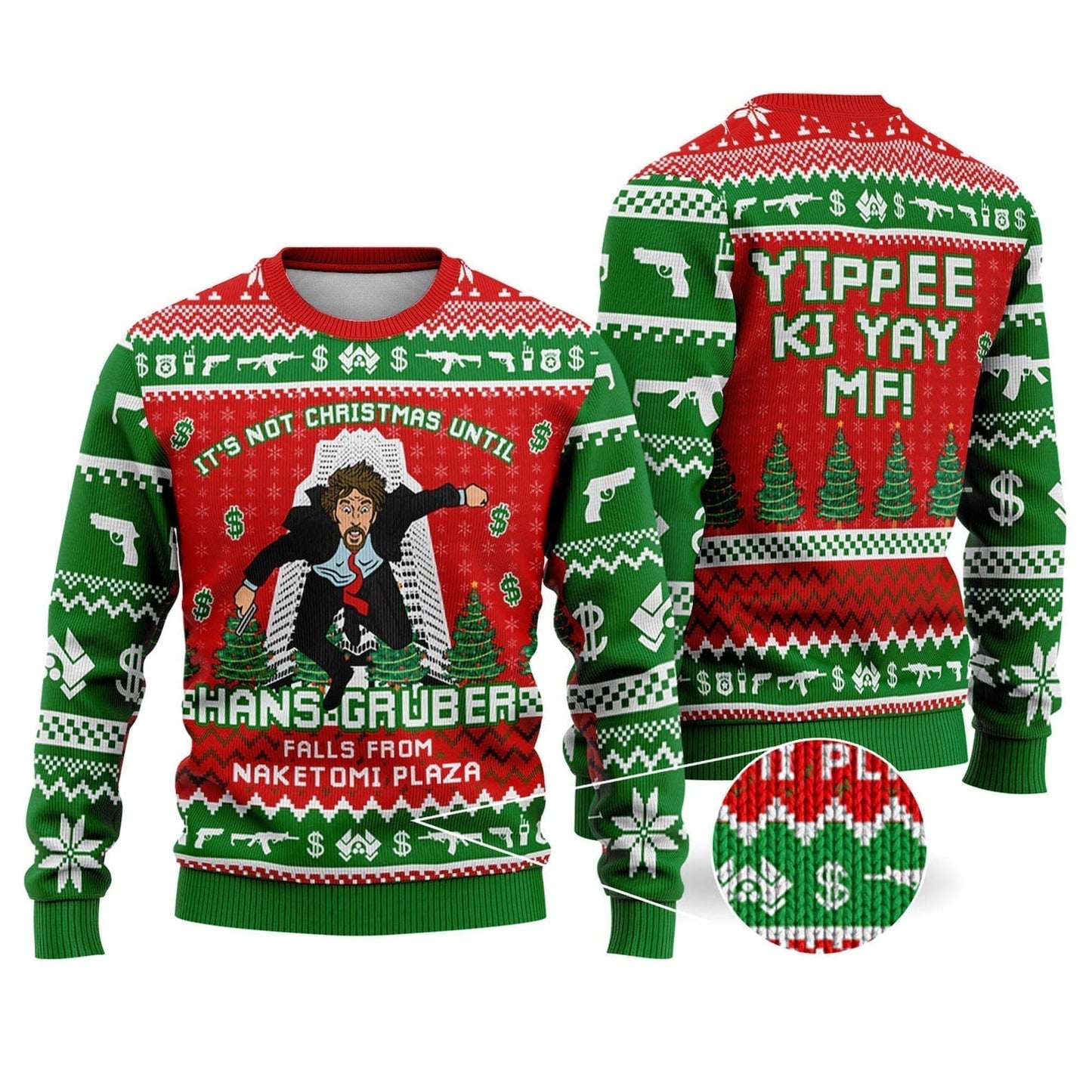 Nakatomi Plaza Ugly Christmas Sweater For Men & Women Christmas Gift Sweater US2056 - WeCustomit