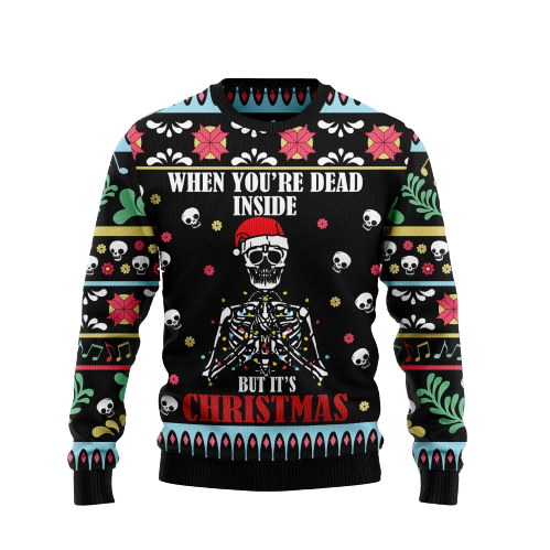 Skeleton Ugly Christmas Sweater For Men & Women Christmas Gift Sweater US1175 - WeCustomit