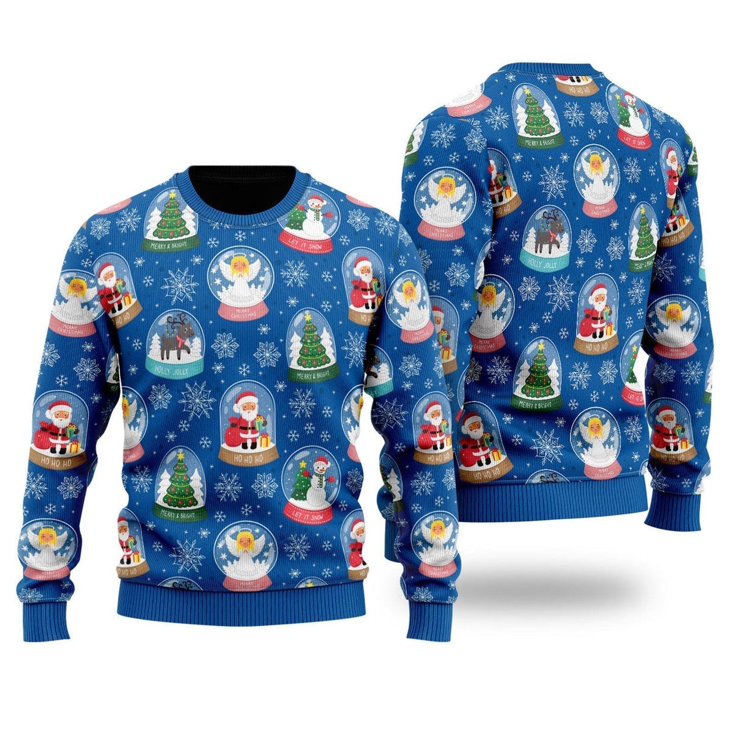 Holly Jolly Merry And Bright Ugly Christmas Sweater For Men & Women Christmas Gift Sweater US1182 - WeCustomit