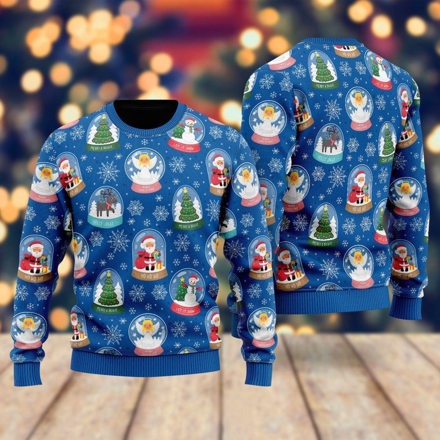 Holly Jolly Merry And Bright Ugly Christmas Sweater For Men & Women Christmas Gift Sweater US1182 - WeCustomit