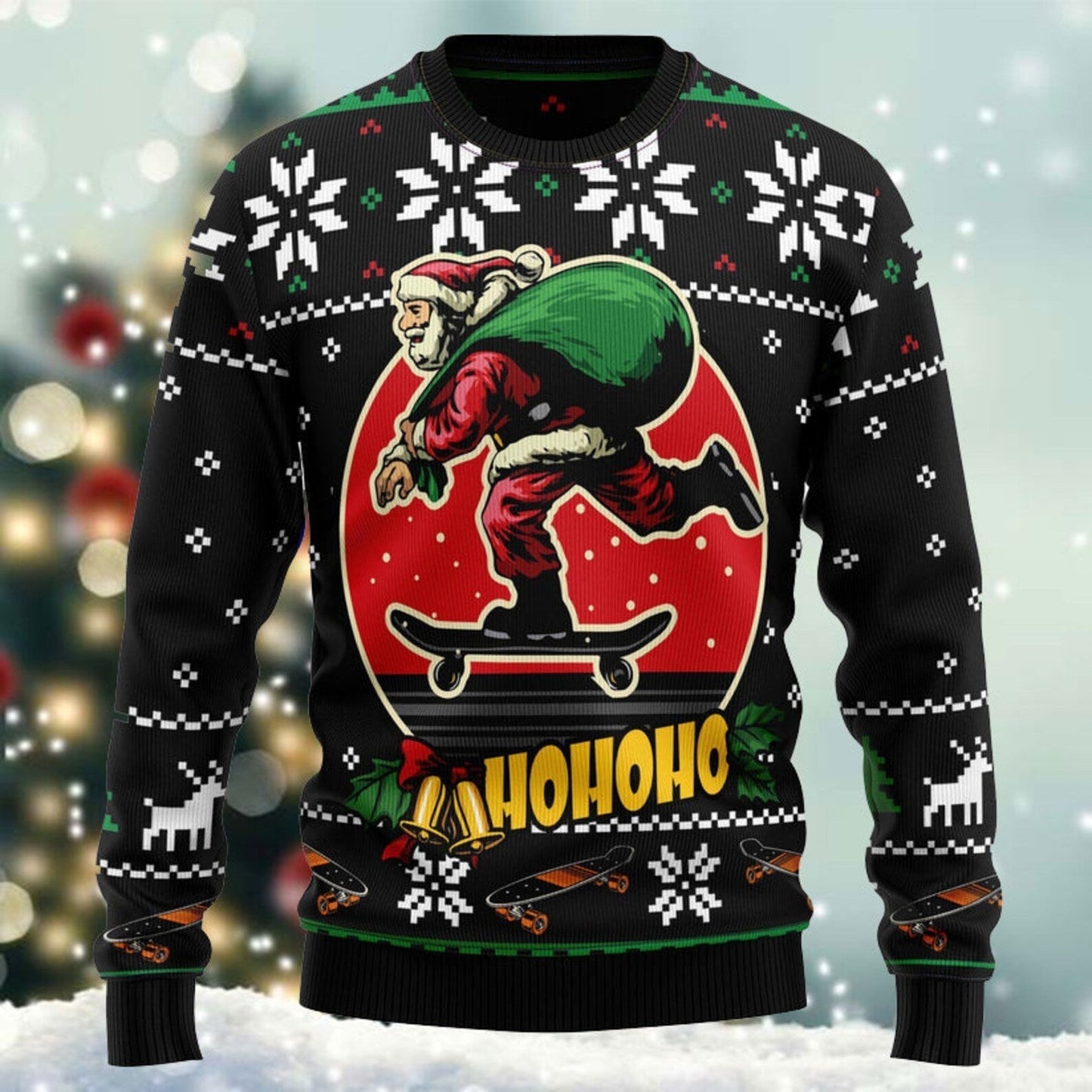 Ho Ho Ho Santa Claus Ugly Christmas Sweater For Men & Women Christmas Gift Sweater US1167 - WeCustomit