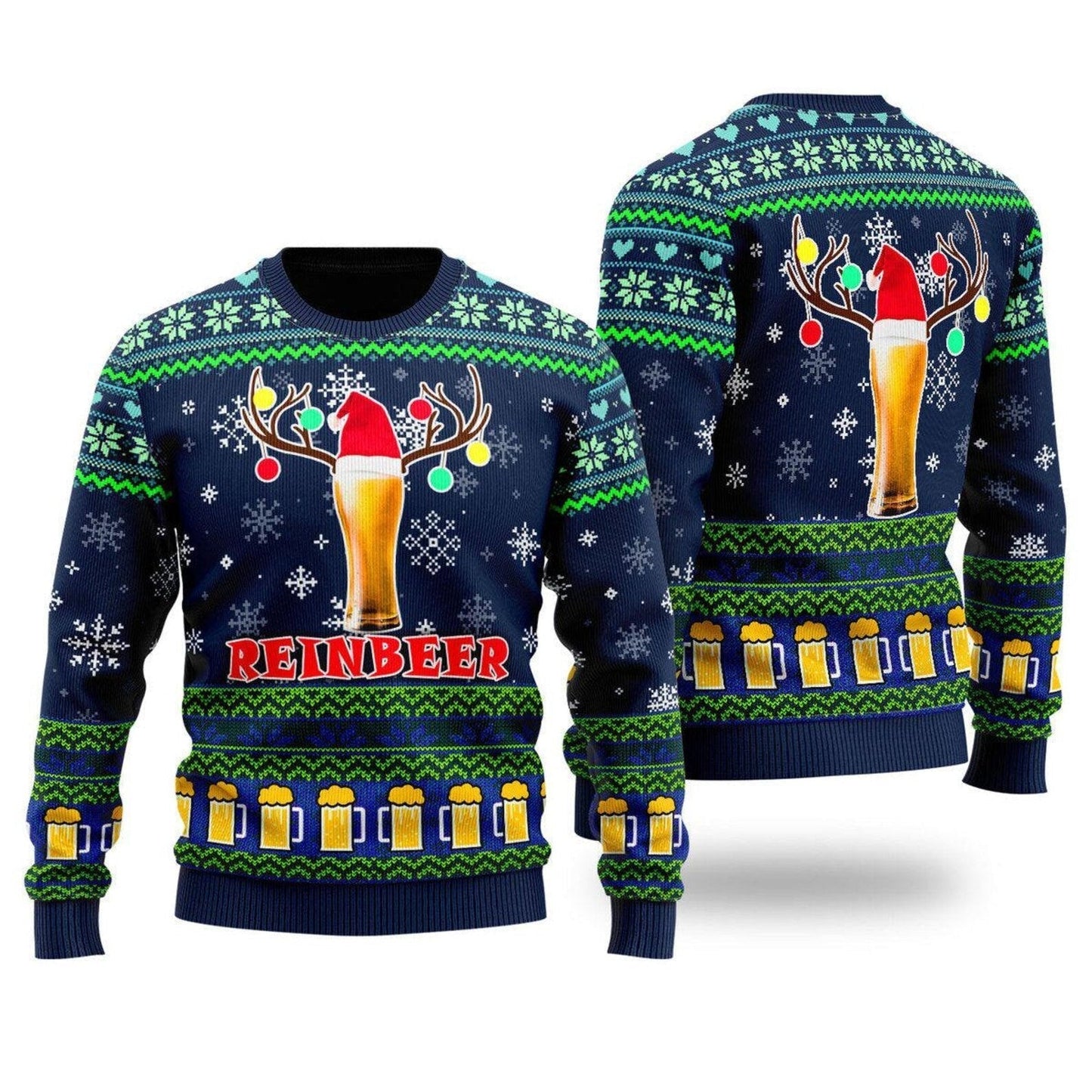 Reinbeer Christmas Ugly Christmas Sweater For Men & Women Christmas Gift Sweater US2792 - WeCustomit