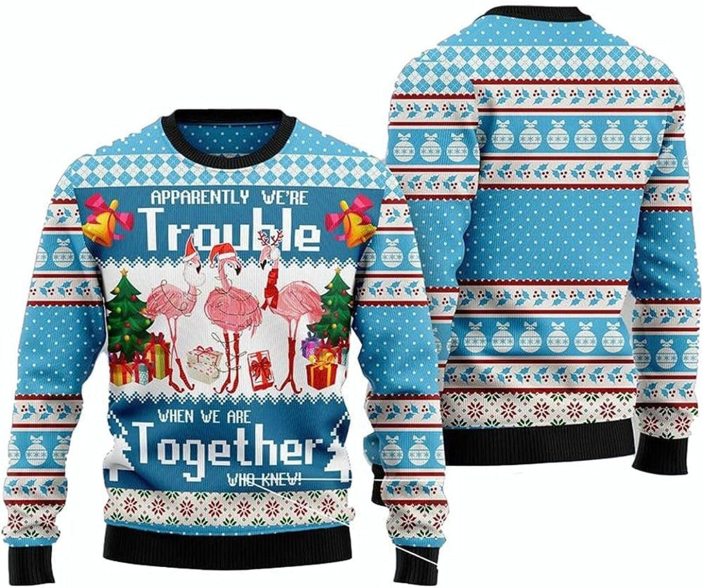 Flamingo Ugly Christmas Sweater For Men & Women Christmas Gift Sweater US1154 - WeCustomit
