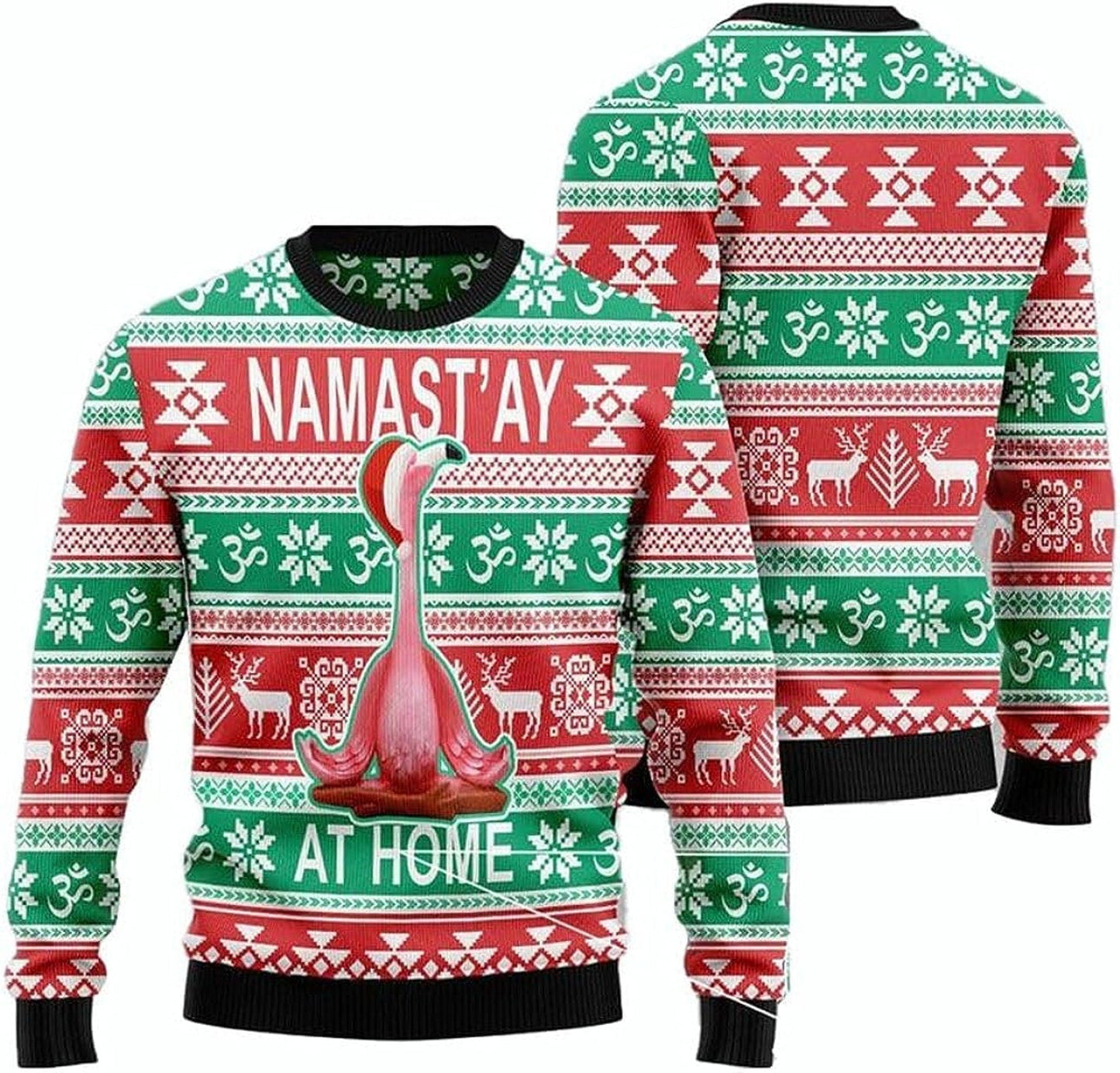 Flamingo Ugly Christmas Sweater For Men & Women Christmas Gift Sweater US1155 - WeCustomit