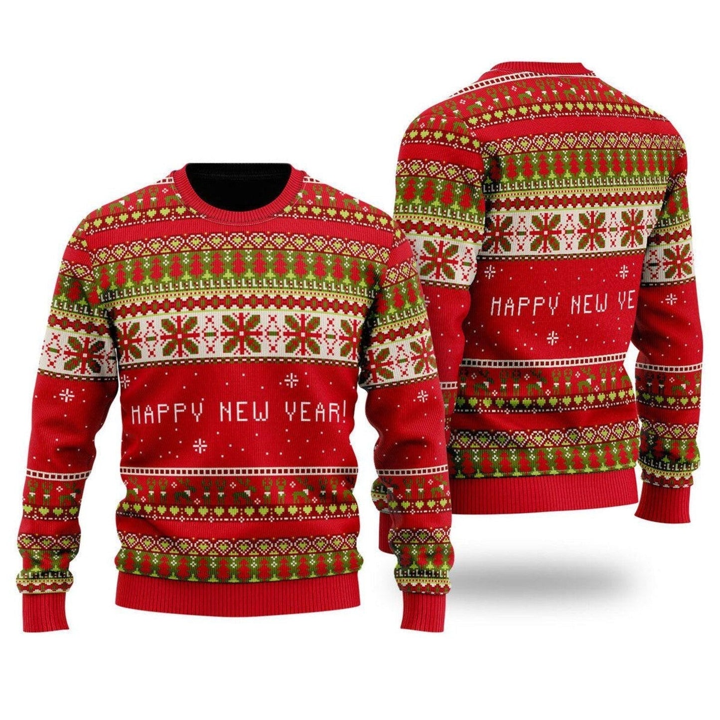 Red Xmas Wonderful Ugly Sweater For Men & Women Christmas Gift Sweater US2796 - WeCustomit