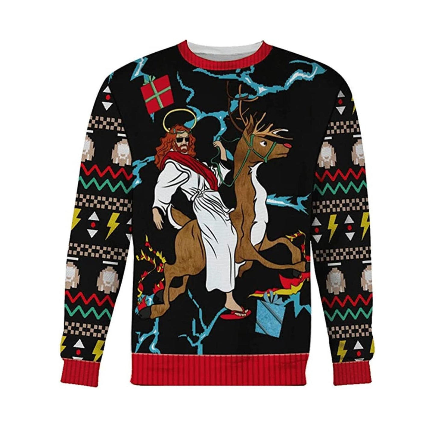 Jesus Ugly Christmas Sweater For Men & Women Christmas Gift Thanksgiving Sweater US4388 - WeCustomit