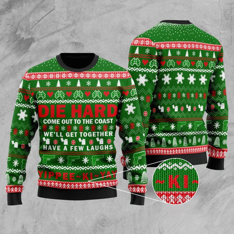 Die Hard Ugly Christmas Sweater For Men & Women Christmas Gift Sweater US3895 - WeCustomit