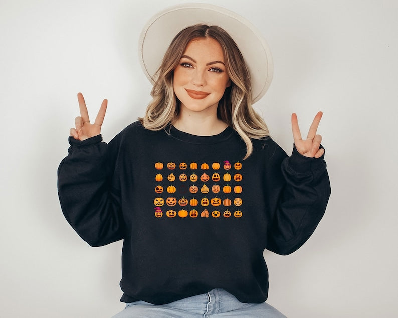 Cute Pumpkin Sweater, Mom Halloween 2D Crewneck Sweatshirt All Over Print Sweatshirt For Women Sweatshirt For Men - WeCustomit