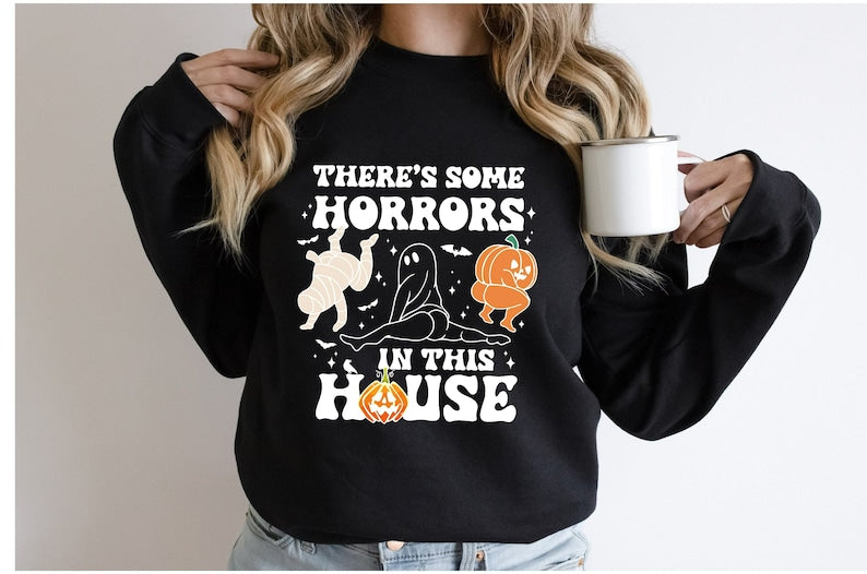 Funny Halloween Sweatshirt, Retro Halloween Sweater, Twerking Ghost Sweatshirt All Over Print Sweatshirt For Women Sweatshirt For Men - WeCustomit