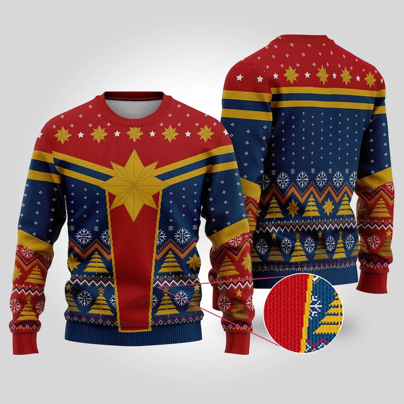 Captain Mar.vel Aven.gers Ugly Christmas Sweater For Men & Women Christmas Gift Sweater US3848 - WeCustomit