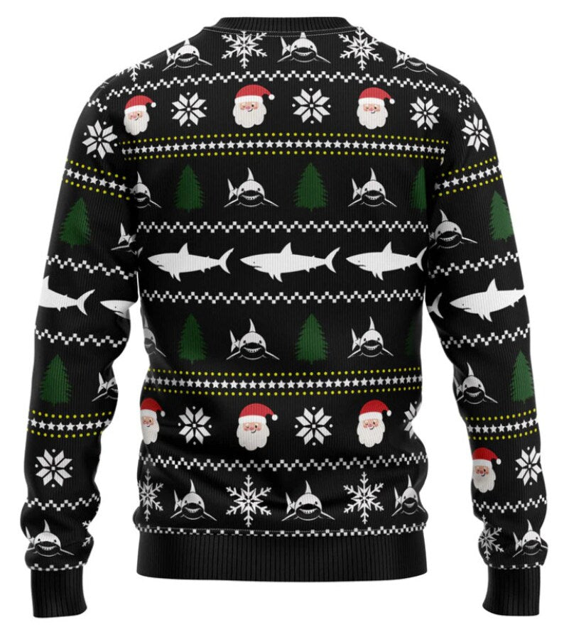 Santa Shark Is Coming Ugly Christmas Sweater For Men & Women Christmas Gift Sweater US2647 - WeCustomit