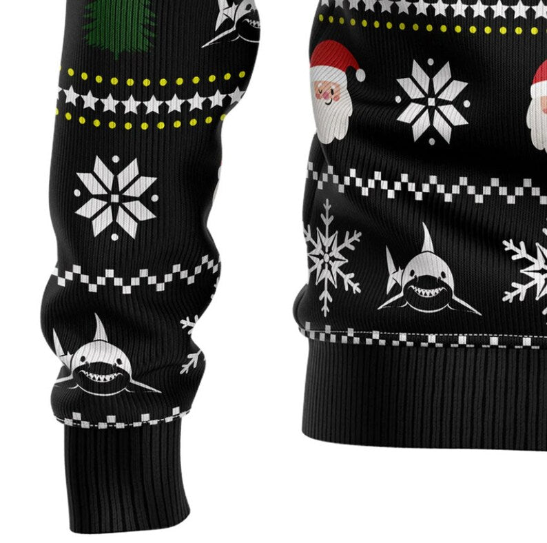 Santa Shark Is Coming Ugly Christmas Sweater For Men & Women Christmas Gift Sweater US2647 - WeCustomit