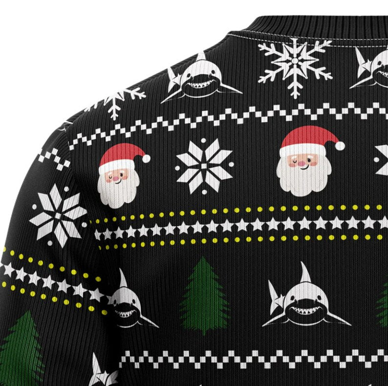 Santa Shark Is Coming Ugly Christmas Sweater For Men & Women Christmas Gift Sweater US2647 - WeCustomit