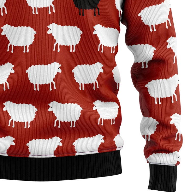 Sheep Black And White Ugly Christmas Sweater For Men & Women Christmas Gift Sweater US2983 - WeCustomit
