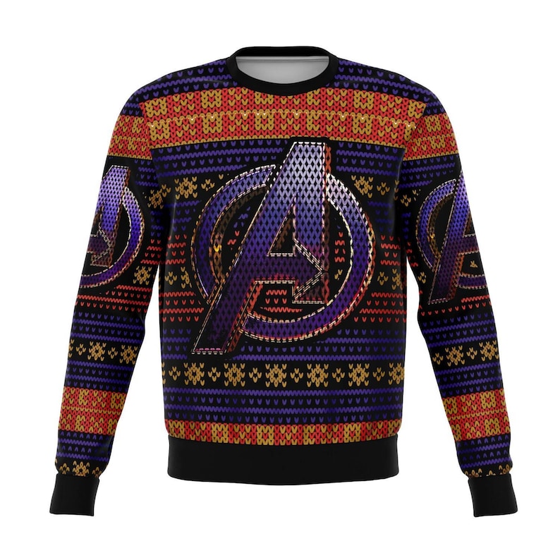 Logo Avengers Ugly Christmas Sweater For Men & Women Christmas Gift Sweater US3877 - WeCustomit