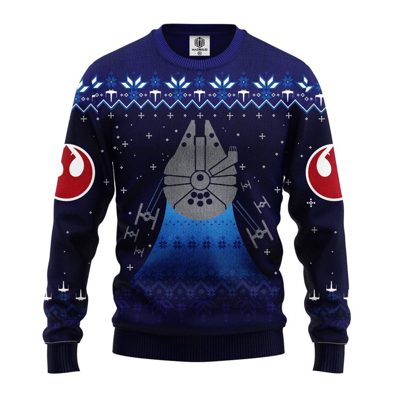 Millennium Falcon Ship Ugly Christmas Sweater For Men & Women Christmas Gift Sweater US3862 - WeCustomit