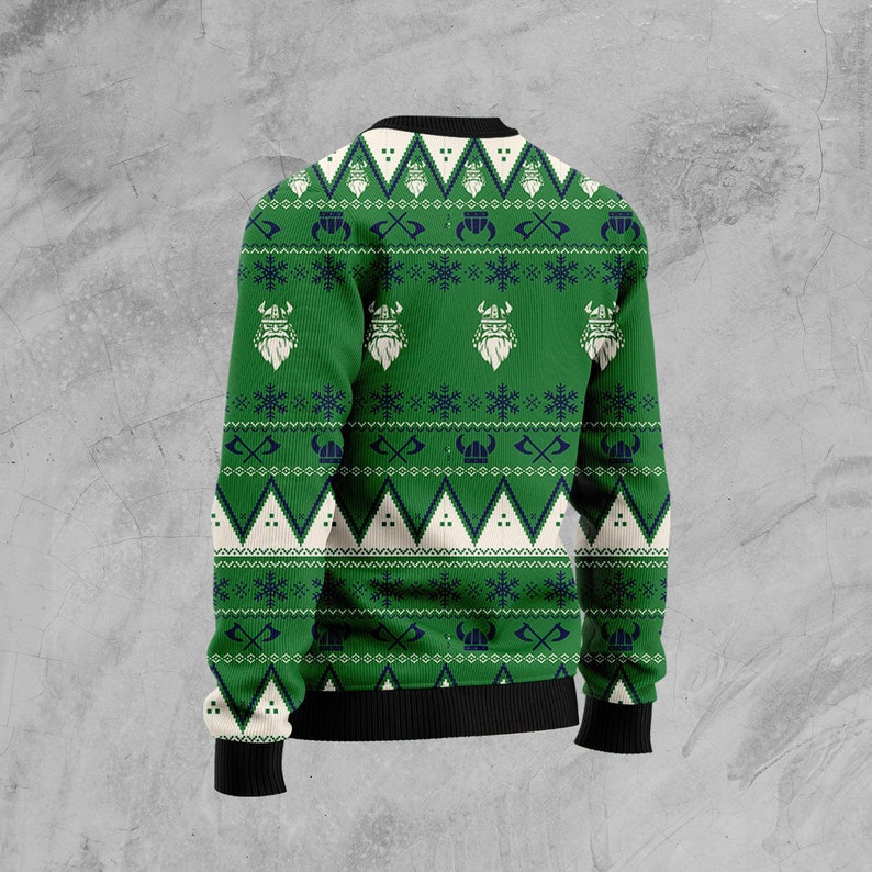 Viking Boat Valhalla La La Ugly Christmas Sweater For Men & Women Christmas Gift Sweater US2642 - WeCustomit