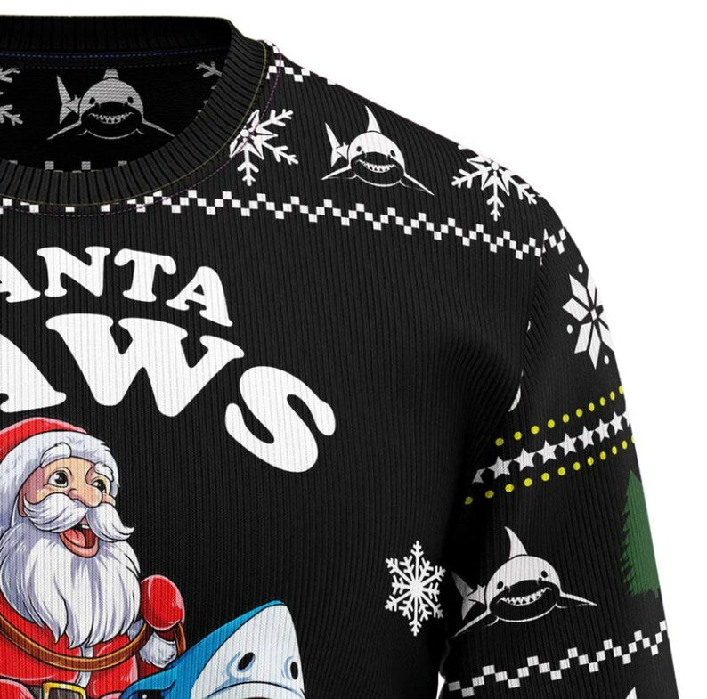 Santa Shark Is Coming Ugly Christmas Sweater For Men & Women Christmas Gift Sweater US2647 - WeCustomit