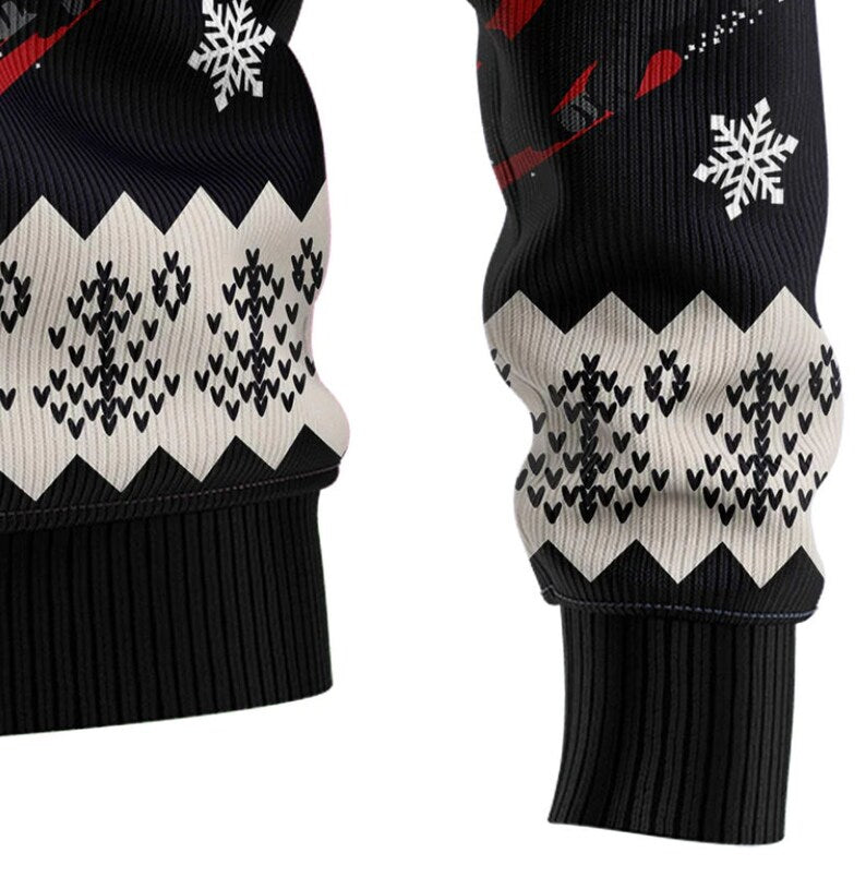 Skiing Christmas Ugly Christmas Sweater For Men & Women Christmas Gift Sweater US2649 - WeCustomit