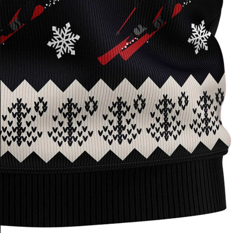 Skiing Christmas Ugly Christmas Sweater For Men & Women Christmas Gift Sweater US2649 - WeCustomit