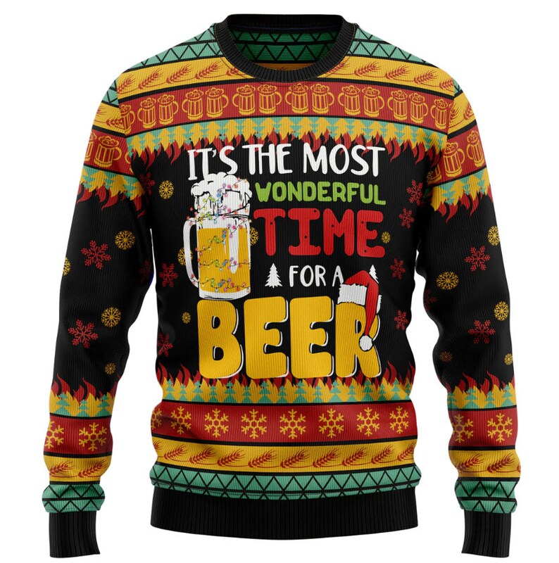 Beer Season Ugly Christmas Sweater For Men & Women Christmas Gift Sweater US2688 - WeCustomit