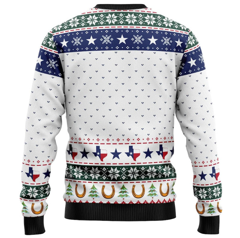 Merry Christmas Y'all Texas Ugly Christmas Sweater For Men & Women Christmas Gift Sweater US2689 - WeCustomit
