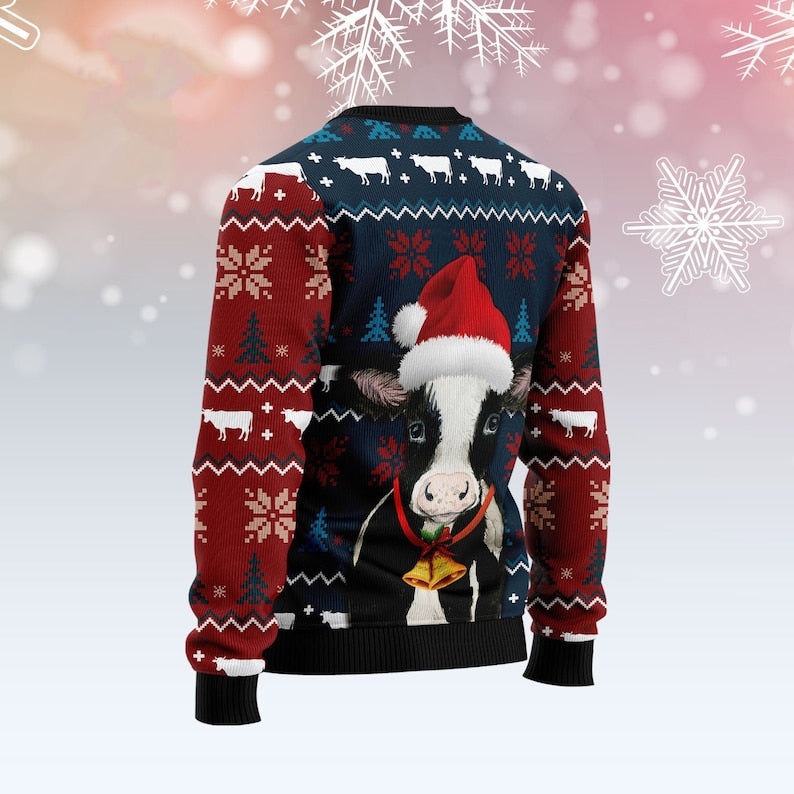 Lovely Cow Ugly Christmas Sweater For Men & Women Christmas Gift Thanksgiving Sweater US4306 - WeCustomit