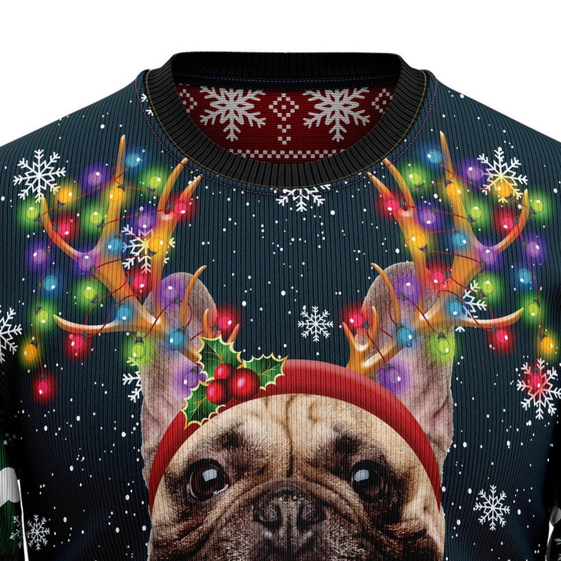 Funny Dog Face Christmas Ugly Christmas Sweater For Men & Women Christmas Gift Sweater US2441 - WeCustomit