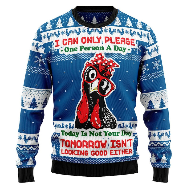 Funny Chicken Ugly Christmas Sweater For Men & Women Christmas Gift Sweater US2439 - WeCustomit