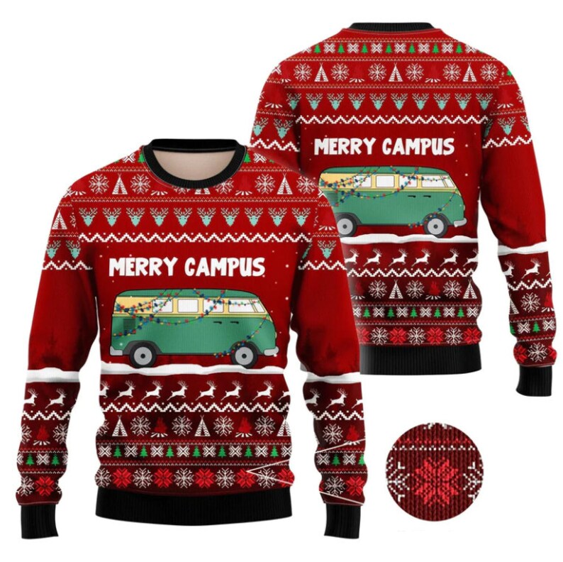 Merry Campus Ugly Christmas Sweater For Men & Women Christmas Gift Sweater US2673 - WeCustomit