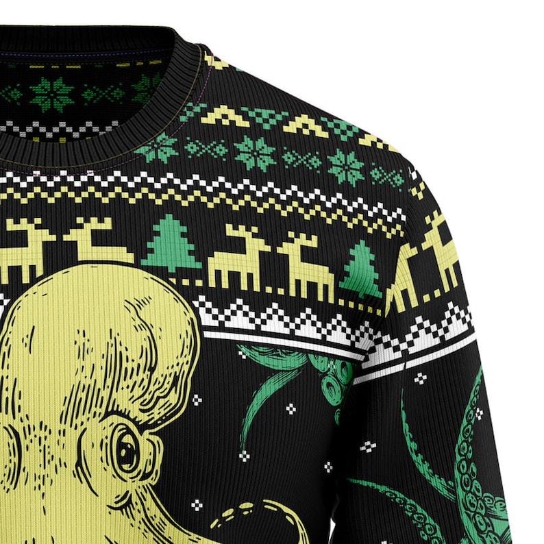 Octopus Cool Ugly Christmas Sweater For Men & Women Christmas Gift Sweater US2433 - WeCustomit