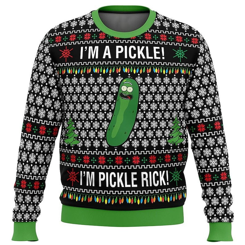I'm Pickle Rick Ugly Christmas Sweater For Men & Women Christmas Gift Sweater US4435 - WeCustomit