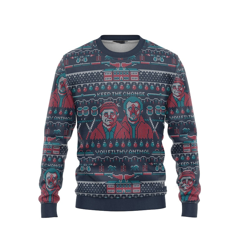 Home Alone Ugly Christmas Sweater For Men & Women Christmas Gift Sweater US3944 - WeCustomit