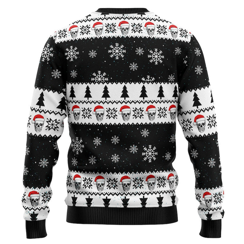 Skull Pine Tree Ugly Christmas Sweater For Men & Women Christmas Gift Thanksgiving Sweater US4305 - WeCustomit