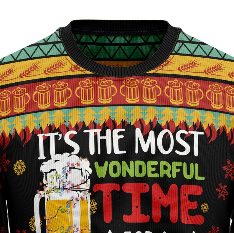 Beer Season Ugly Christmas Sweater For Men & Women Christmas Gift Sweater US2688 - WeCustomit