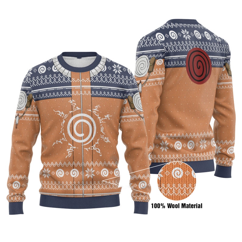 Uzumaki Naruto Cosplay Ugly Christmas Sweater For Men & Women Christmas Gift Sweater US3943 - WeCustomit