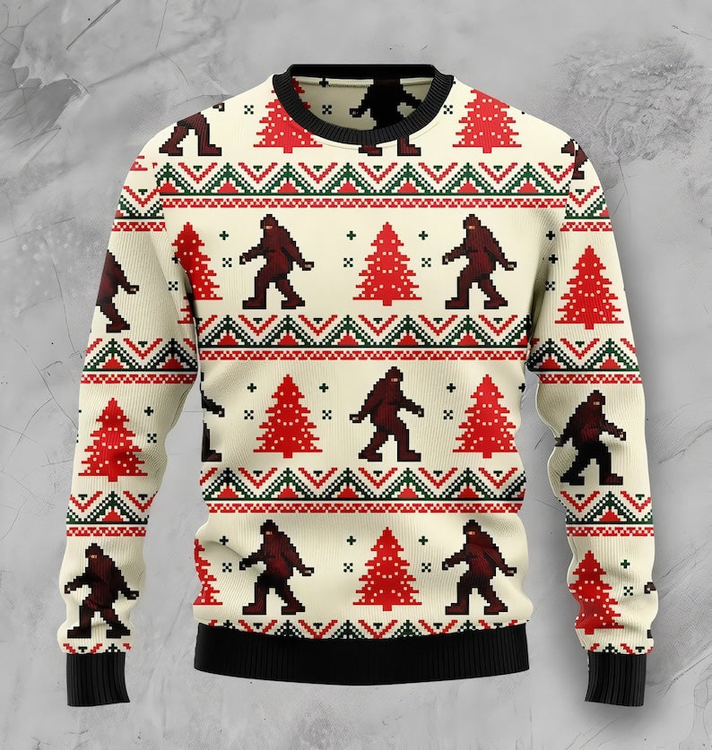 Funny BigFoot Ugly Christmas Sweater For Men & Women Christmas Gift Sweater US3756 - WeCustomit