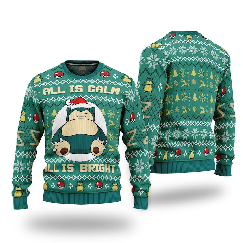 Snorlax Christmas Ugly Christmas Sweater For Men & Women Christmas Gift Thanksgiving Sweater US4295 - WeCustomit