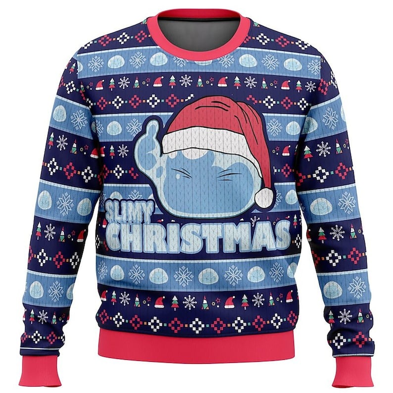 Slimy Christmas Ugly Christmas Sweater For Men & Women Christmas Gift Thanksgiving Sweater US4299 - WeCustomit