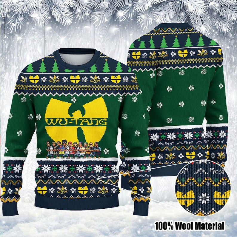 Wu-Tang Clan Logo Ugly Christmas Sweater For Men & Women Christmas Gift Sweater US3763 - WeCustomit