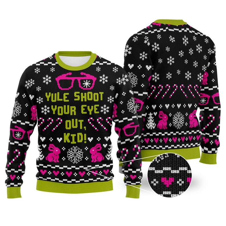 Yule Shoot Your Eye Out Kid Ugly Christmas Sweater For Men & Women Christmas Gift Sweater US3844 - WeCustomit