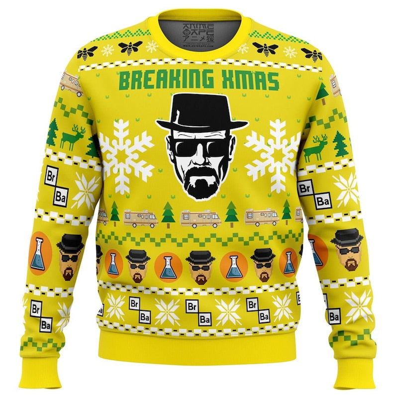 Walter White Jesse Pinkman Ugly Christmas Sweater For Men & Women Christmas Gift Sweater US3841 - WeCustomit