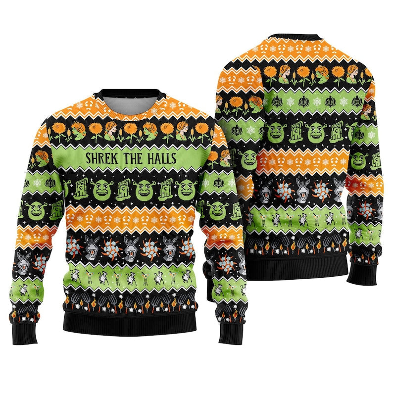 Shrek The Halls Ugly Christmas Sweater For Men & Women Christmas Gift Sweater US4566 - WeCustomit