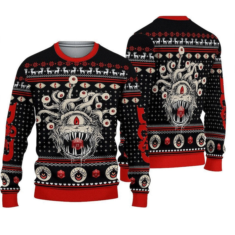 Dungeons Dragons Ugly Christmas Sweater For Men & Women Christmas Gift Thanksgiving Sweater US4278 - WeCustomit