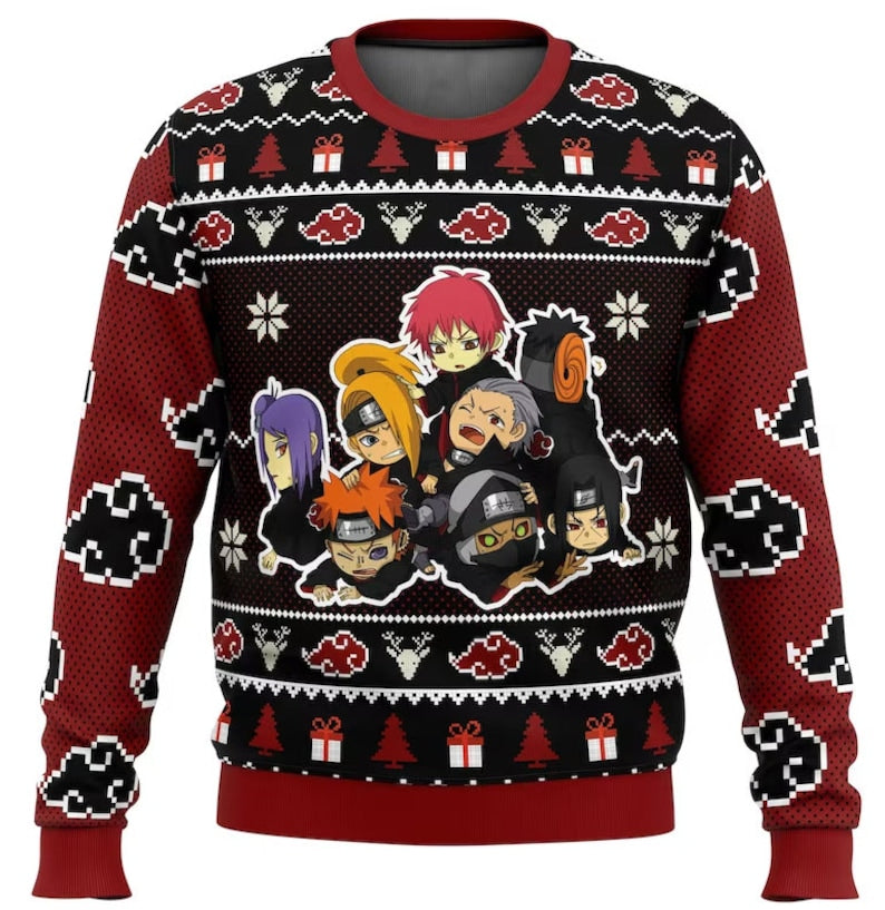 Anime Naruto Chibi Ugly Christmas Sweater For Men & Women Christmas Gift Sweater US3935 - WeCustomit