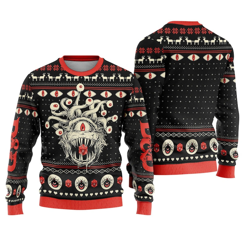 Dungeon Master Ugly Christmas Sweater For Men & Women Christmas Gift Sweater US4454 - WeCustomit