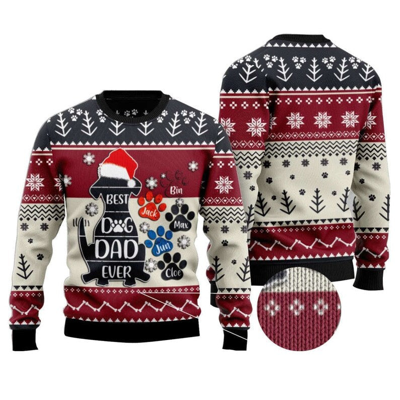 Ultimate Dog Dad Ugly Christmas Sweater For Men & Women Christmas Gift Sweater US4587 - WeCustomit