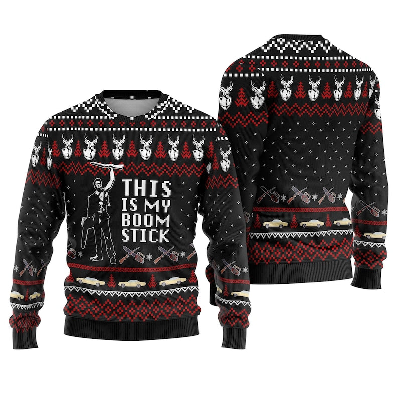 Evil Dead This Is My Boomstick Ugly Christmas Sweater For Men & Women Christmas Gift Sweater US4448 - WeCustomit