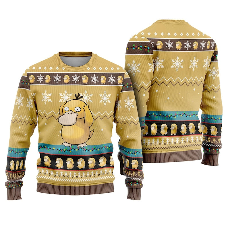 Psyduck Golduck Ugly Christmas Sweater For Men & Women Christmas Gift Sweater US4562 - WeCustomit