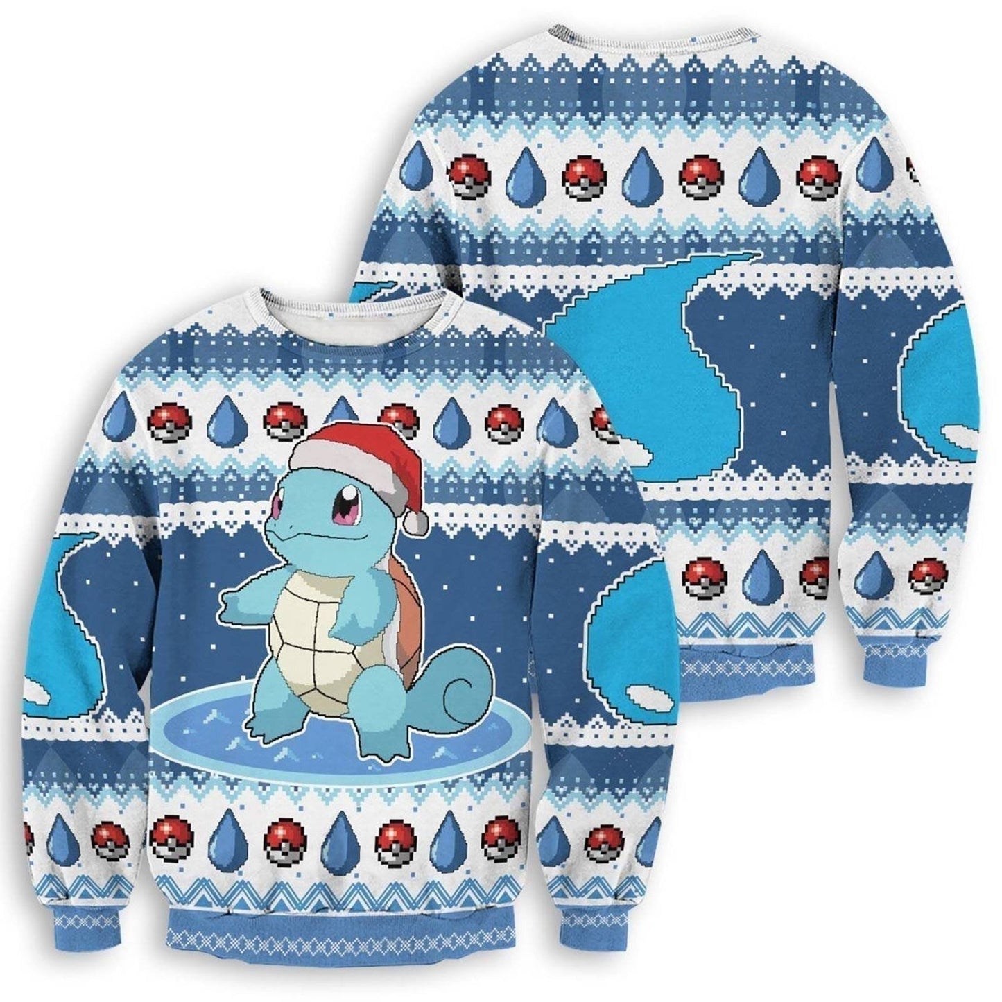 Squirtle Ugly Christmas Sweater For Men & Women Christmas Gift Sweater BH610 - WeCustomit